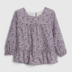Gap Kid’s Purple Floral Shirt Size Medium